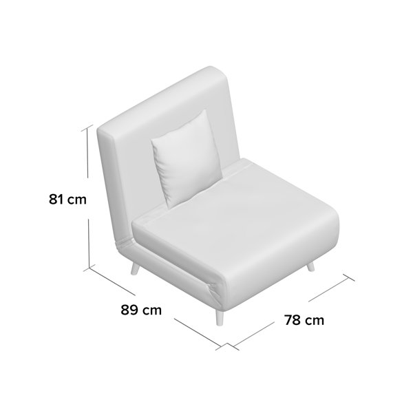 Zipcode Design Alpine Bay 78Cm Wide Chair Bed & Reviews Wayfair.co.uk